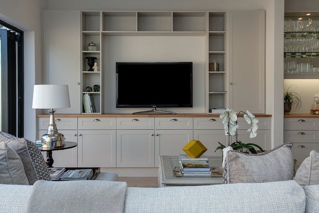 Cozy sofa and tv area